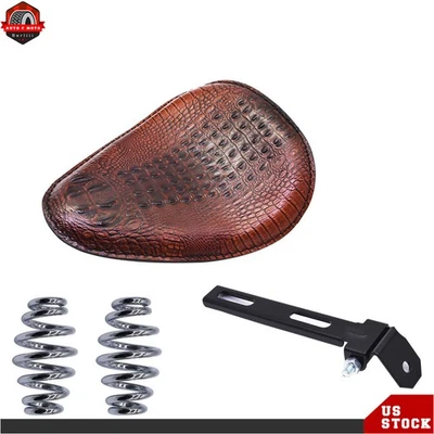 Para Honda Bobber Chopper Motocicleta Cuero Suave Asiento Resorte Solo Soporte Nuevo Foto 1 de 4