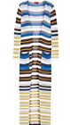 NEW MISSONI Metallic women's Striped Knit Long Cardigan size 46IT