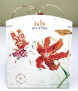 Placa Decorativa Vida Natural Julio Cumpleaños Hada Tigre Lilly 5" Soporte o Colgar - Imagen 1 de 5