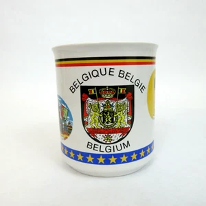 Belgique Belgie BELGIUM Coffee Tea Mug COAT OF ARMS 8 oz. White Ceramic NEW - Picture 1 of 6