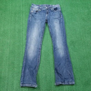 JEANS AZUL VAQUERO MISS ME RELAXED BOOT CUT DESGASTADO MUJER TALLA 28 **LEER** - Imagen 1 de 16