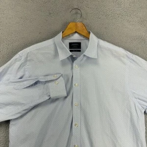 Charles Tyrwhitt Weekend Button Up Shirt Men XL Blue White Geometric Classic Fit - Picture 1 of 9