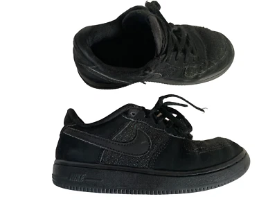 Nike Niñas Tenis Imitación Gamuza Goma Suela Talla US 13 Color Negro/Brillo Foto 1 de 4