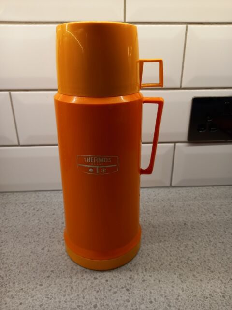 Vintage Thermos Blue 32oz Water Jug Large Insulated Plastic, 1980s Retro 