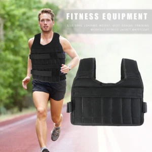 3/15/35kg Weighted Vest Black Weight Vest for Exercise Boxing Training Fitness - Picture 1 of 7