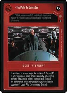 The Point Is Conceded (Coruscant) | Decipher Star Wars CCG | NM/LP - Picture 1 of 1