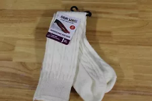 Calcetines hasta la rodilla MukLuks para mujer, 2 pares-marfil/taupe-zapato talla 6-11-nuevo con etiquetas-2900726 - Imagen 1 de 3