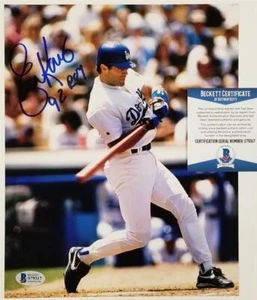 Eric Karros signed Dodgers 8x10 Photo #2 "92 ROY" Inscription ~ Beckett BAS COA - Picture 1 of 1