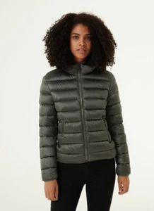 Colmar Puffer Jacket Short Hooded Duck Down Green Womens 44 / Small - Picture 1 of 11