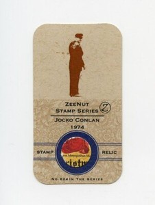 #TN12995 JOCKO CONLAN 1974 Stamp Relic HoF Card