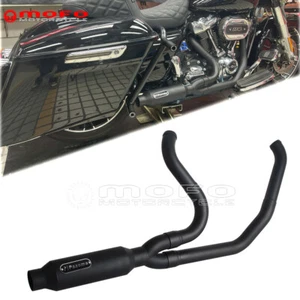 Tuyau de silencieux d'échappement 2 en 1 pour Harley 2017-Up Touring CVO Street Glide FLHXSE - Photo 1/9
