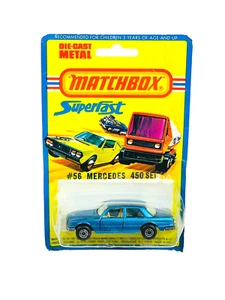 Matchbox Lesney Superfast No. 56 Blue Mercedes 450 SEL - 1976 Carded Die Cast - Picture 1 of 7