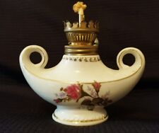 Vintage Small Porcelain Oil Lamp Walls Wales Made in Japan Floral Roses