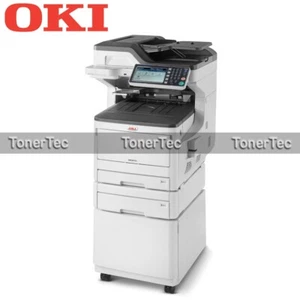 OKI MC873dnct 4-in-1 A3 Color Laser Network Printer+RADF+535-Sheet Tray+Cabinet - Picture 1 of 2