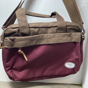 G. Brothers And Co. Laptop Bag Maroon And Brown/NWOT - Photo 1/12