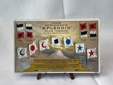 1800's Victorian Trade Card Lorillard's Splendid Plug Tobacco Weather Flags