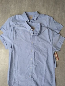 Arizona Jean Co Men’s Shirt Size Large Button Up Short Sleeve Blue NWT - Picture 1 of 8
