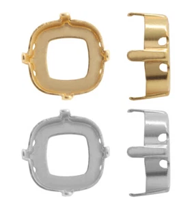 Ajustes de metal adecuados para cristales de lujo de forma cuadrada * diferentes colores - Imagen 1 de 6