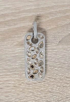 Pierre Lang Modeschmuck Statement Anhänger Gelb Weiße Steine Alte Modelle - Bild 1 von 4