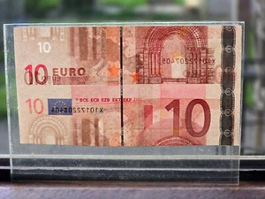 KURIOSITÄT Verschnittene Banknote 10€ Euro Geldschein Bundesbank RAR Wert steigt - Bild 1 von 3