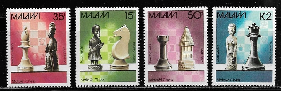 MALAWI 1988, Ivert 505/08 - FIGURAS DEL AJEDREZ. MNH. - Imagen 1 de 1