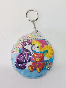 Vintage 3" Lisa Frank Cats Kittens Bear Puffy Inflatable Blow Up Keychain - Picture 1 of 3