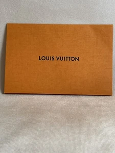 Louis Vuitton grande arancione marrone porta buste buoni regalo 9"x5" - Foto 1 di 7