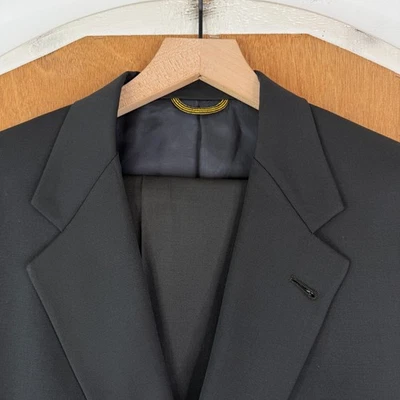 Traje Hart Schaffner Marx Para Hombres 42R Verde 2 Botones Dorado Trompetista Lana Pantalones 36x28 Foto 1 de 4