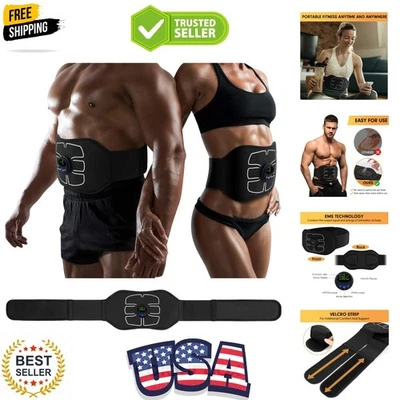 Estimulador ABS, máquina abdominal, cinturón tonificante abdominal entrenamiento estimulador abdominal portátil... Foto 1 de 4