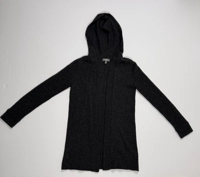 Cárdigan Suéter Neiman Marcus 100% Cachemira Largo con Capucha Gris Ligero XS Foto 1 de 4