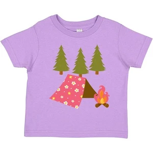 Inktastic Summer Camp Girls Camping Toddler T-Shirt Campfire Hobbies Child Kid - Picture 1 of 11