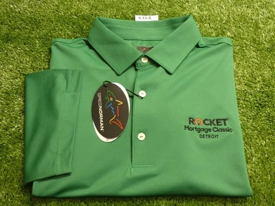 NUEVA Camisa Polo de Golf Greg Norman RMC Staff C.C. Logo Evergreen mediano Foto 1 de 3