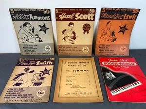 5 Titles BOOGIE WOOGIE PIANO SOLOS Sheet Music Ammons Lewis Scott Smith Johnson - Picture 1 of 17