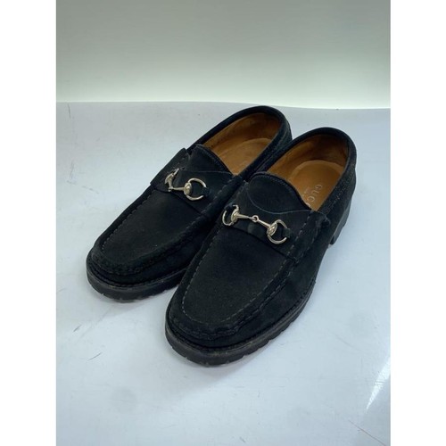 Gucci mocassini donna scamosciati scarpe eleganti EU 36 neri dal Giappone 102003K autentici