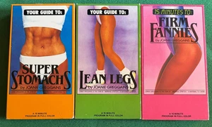 Joanie Greggains Super Bauch schlanke Beine feste Fannies 3 VHS + GRATIS DVDs - Bild 1 von 2