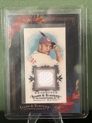 2009 Topps Allen & Ginter's - 带框迷你遗迹 Grady Sizemore #AGR-GSI (MEM) — 第 1/2 张图片