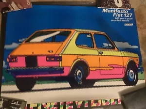 POSTER MANIFESTO PUBBLICITARIO ORIGINALE FIAT 127 PUBBLICITA’ AUTO VINTAGE - Picture 1 of 3