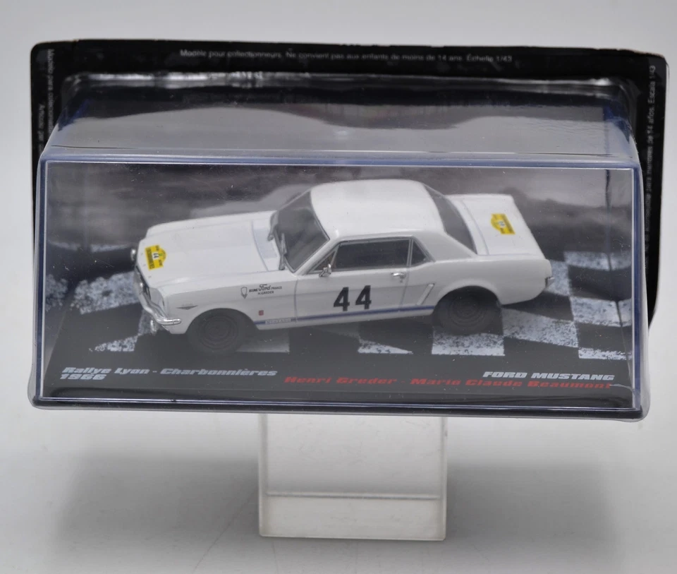 DIE CAST " FORD MUSTANG TALLYE LYON CHRBONNIERES 1966 HENRY GREDER/MARIE CLAU... - Immagine 1 di 1