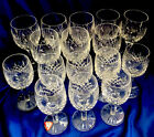 Astral Lead Crystal 8 Water Goblets & 8 Wine Glasses Made in Korea Vintage