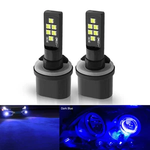 New 2x 880 Blue LED Bulbs Bright Upgraded SMD 3030 Fog Light Direct Replacement - Picture 1 of 11