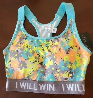 Sutiã esportivo Energie Racerback acolchoado colorido musculação levantamento tamanho XS novo - Imagem 1 de 4