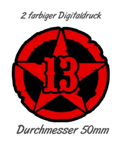 2x Used Look Stern 13 Aufkleber, 2 farbig, Bobber, OLDSCHOOL, 666 - Bild 1 von 5