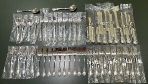 Towle French Provincial Sterling Silver Flatware, 47 Pieces, 9 Place Settings