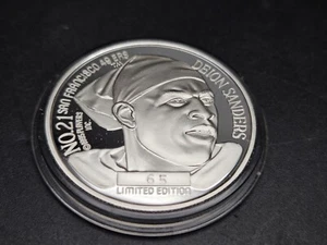 DEION SANDERS 1OZ .999 SILVER- ONLY PLAYER TO APPEAR IN WORLD SERIES & SUPERBOWL - Picture 1 of 3