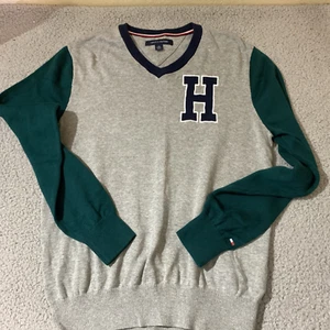 Tommy Hilfiger sweatershirt sz XS TP/XP multicolor embroidered logo cotton - Picture 1 of 10