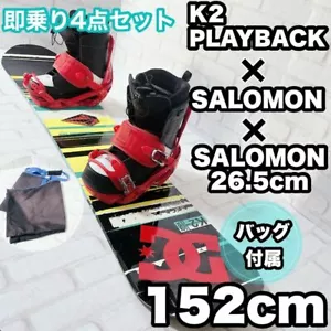 Snowboard 4-Piece Set K2 Playback 152Cm Salomon 26.5Cm - Picture 1 of 10