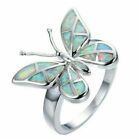 2024 Fashion jewelry Ocean Butterfly Ring Wedding Women Jewelry Rings Size 5-11