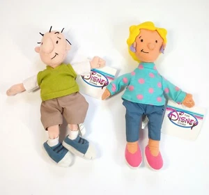 The Disney Store Bean Bag Plush - Doug and Patti Figures - New With Tags - Picture 1 of 4