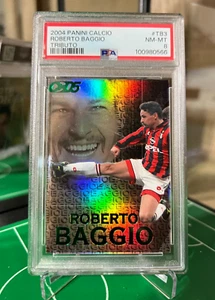 2004-05 PANINI CALCIO CARDS C05 TRIBUTE TB3 ROBERTO BAGGIO AC MILAN GRANDI PSA 8 - Picture 1 of 24