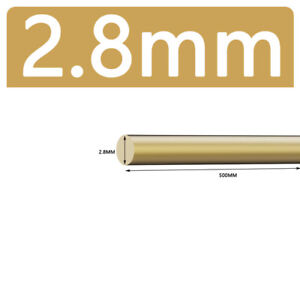 Brass Round Bar Rod H62 Dia 0.8mm 0.9mm 1mm 1.1mm 1.2mm 1.3mm 1.4mm 1.5mm - 80mm